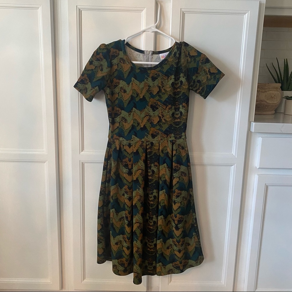 LuLaRoe Back Zipper Flare Dress | XXS